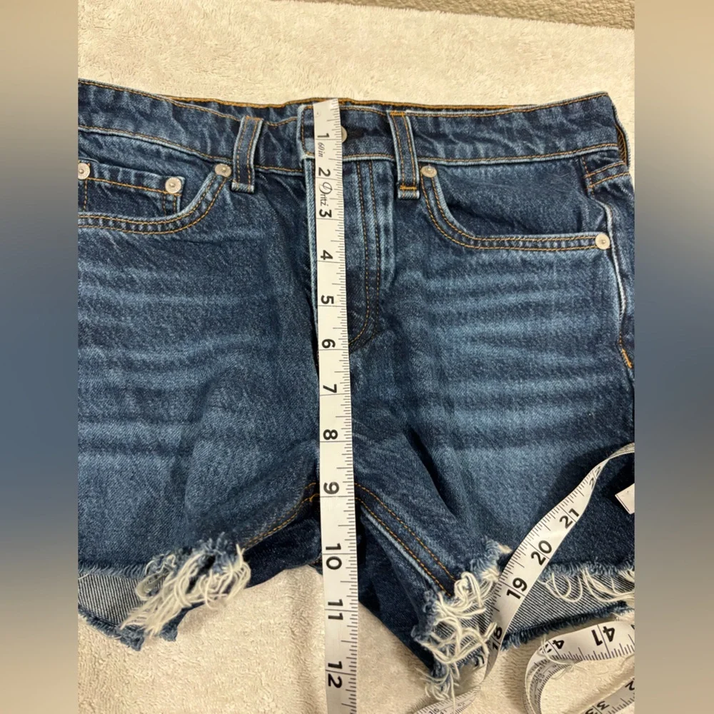Rag & Bone New York Cambria Denim Cutoff DRE Shorts Sz 23 - Picture 11 of 12